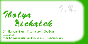 ibolya michalek business card